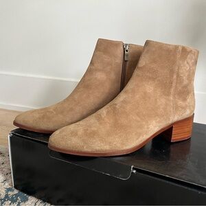 JCrew Tan Suede Ankle Boots (size: 7.5)